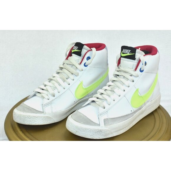 Nike Other - Nike Blazer Mid '77 GS Youth Shoes Size 4.5Y White Mystic Hibiscus Sneakers
